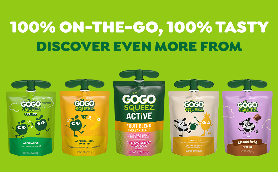 GoGo squeeZ No Sugar Added Apple Cinnamon & Apple Applesauce