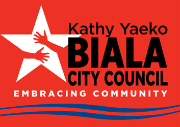Kathy Yaeko Biala for Marina City Council 2020 logo