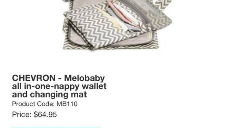 Melobaby nappy wallet chevron