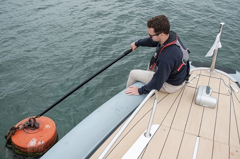 The Revolve Boat Hook is lightweight