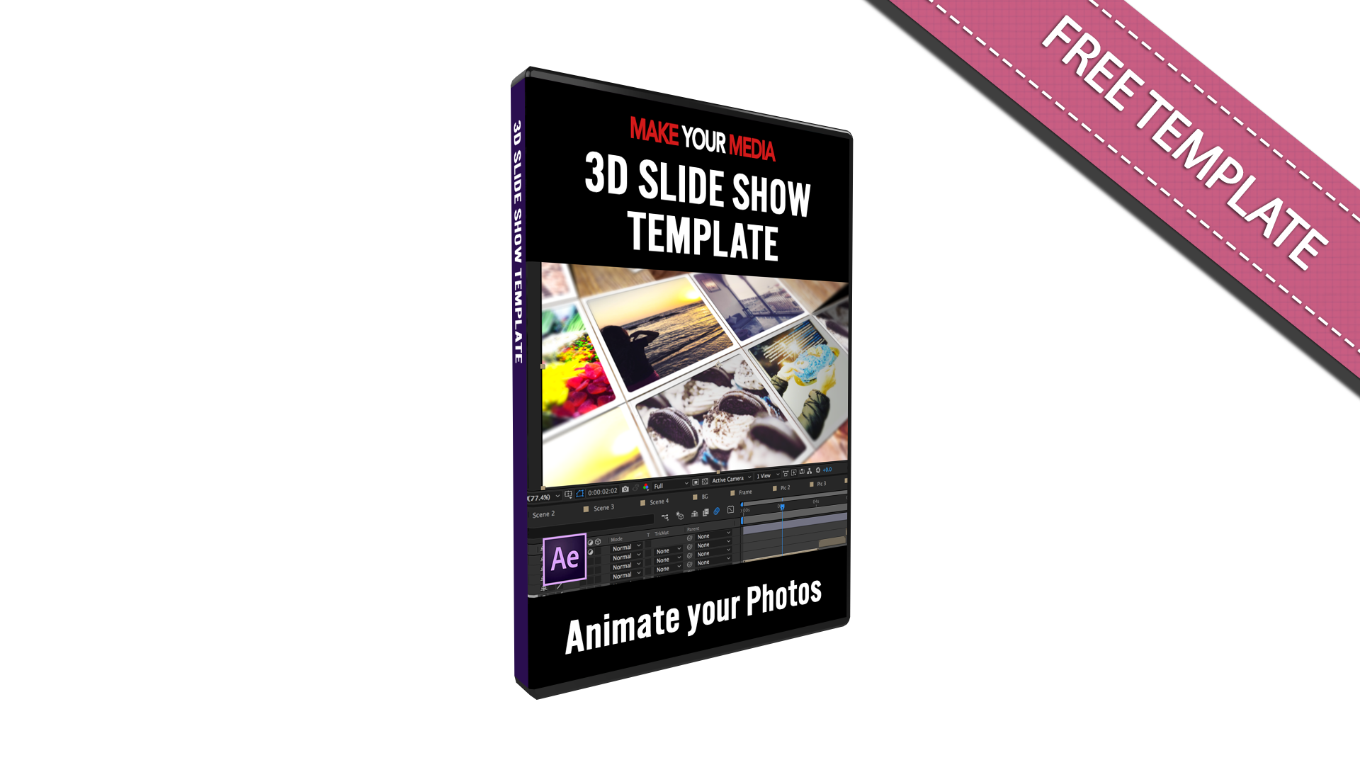 After Effects 3d Photo Slideshow Template Make Your Media
