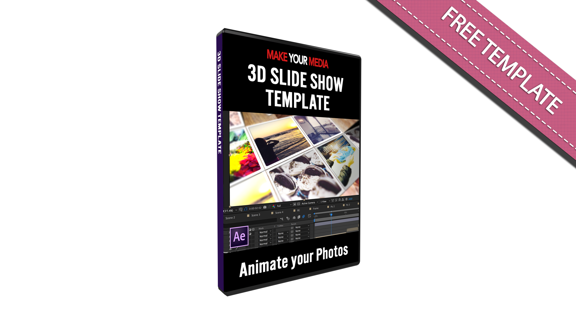 After Effects 3D Photo Slideshow Template Make Your Media
