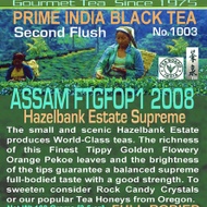 Assam FTGFOP1 2nd Flush Hazelbank Estate Supreme from TeaFountain