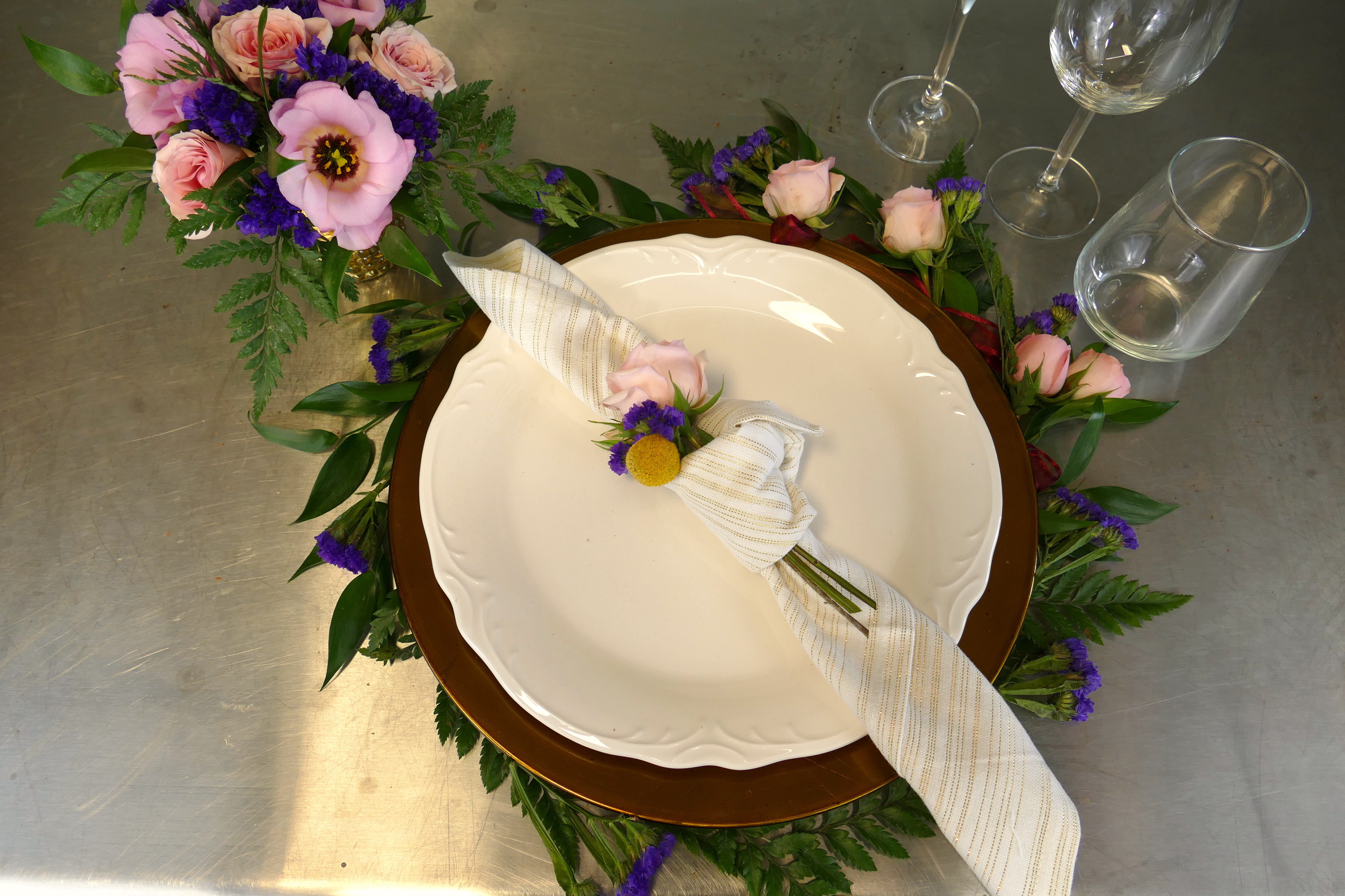 Place Setting Flowers