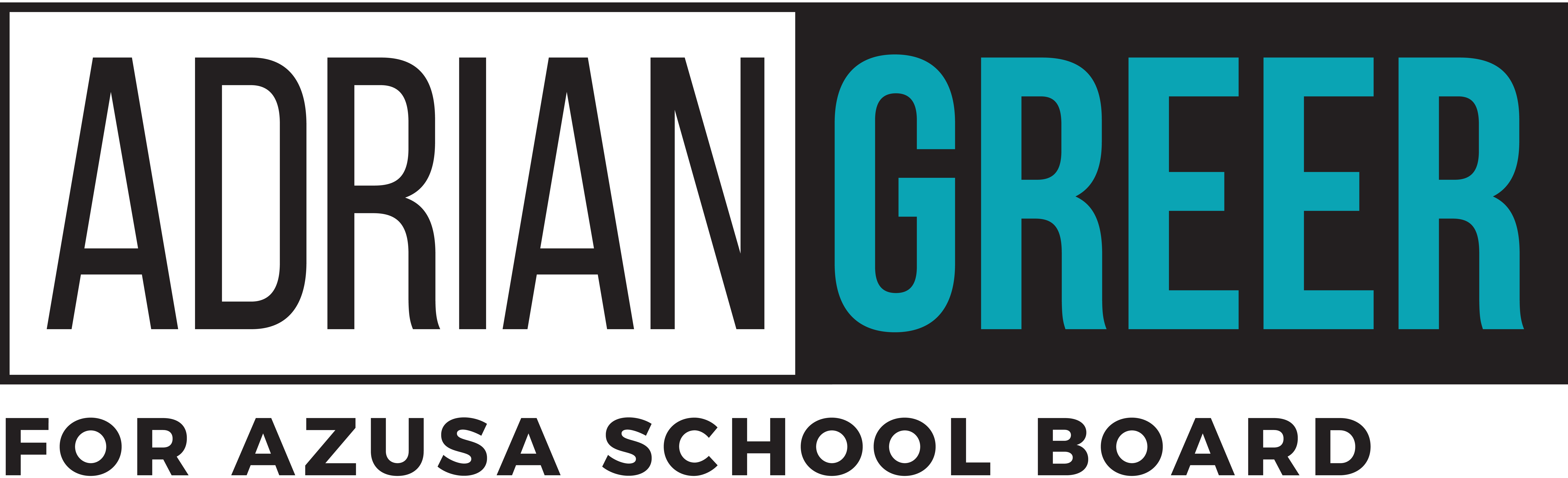 Adrian Greer for Azusa School Board 2018 logo