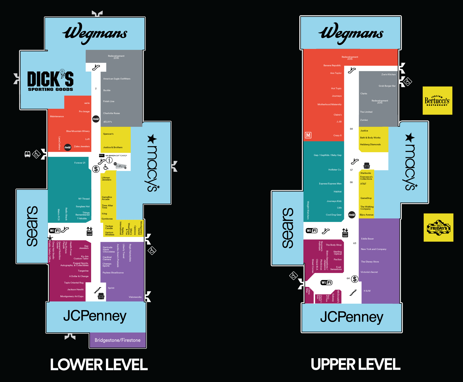 Montgomery Mall Food Court Map Tint