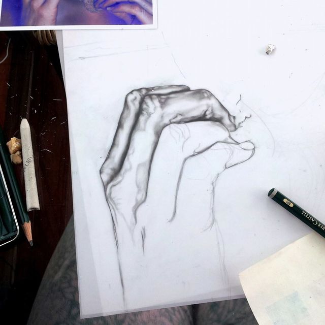 image: This was progress before learning about the death of my friend. 