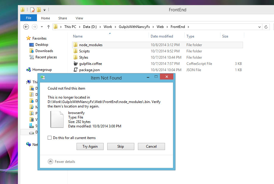 Trying File Explorer - Shift+Delete - Step 2