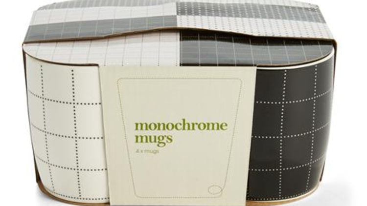 Monochrome mugs - Kmart