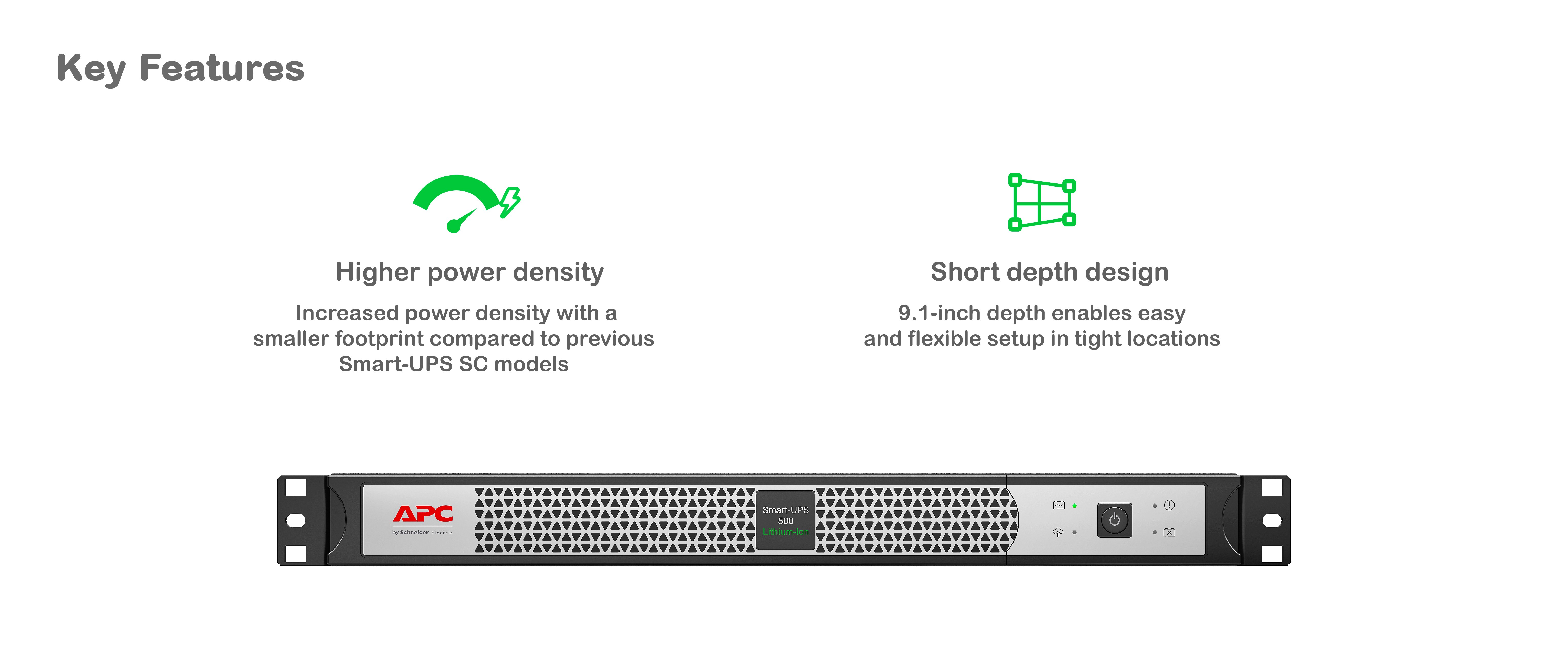 Short depth UPS, Rackmount UPS, APC short depth range