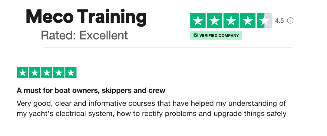 Boat Electrics course reviews