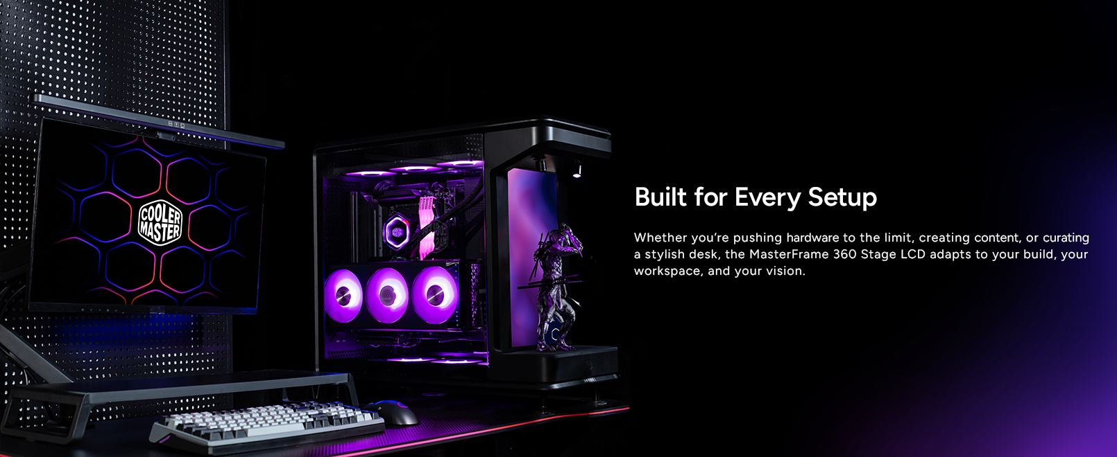 Cooler Master MasterFrame 360 Stage LCD ATX Mid-Tower PC Case