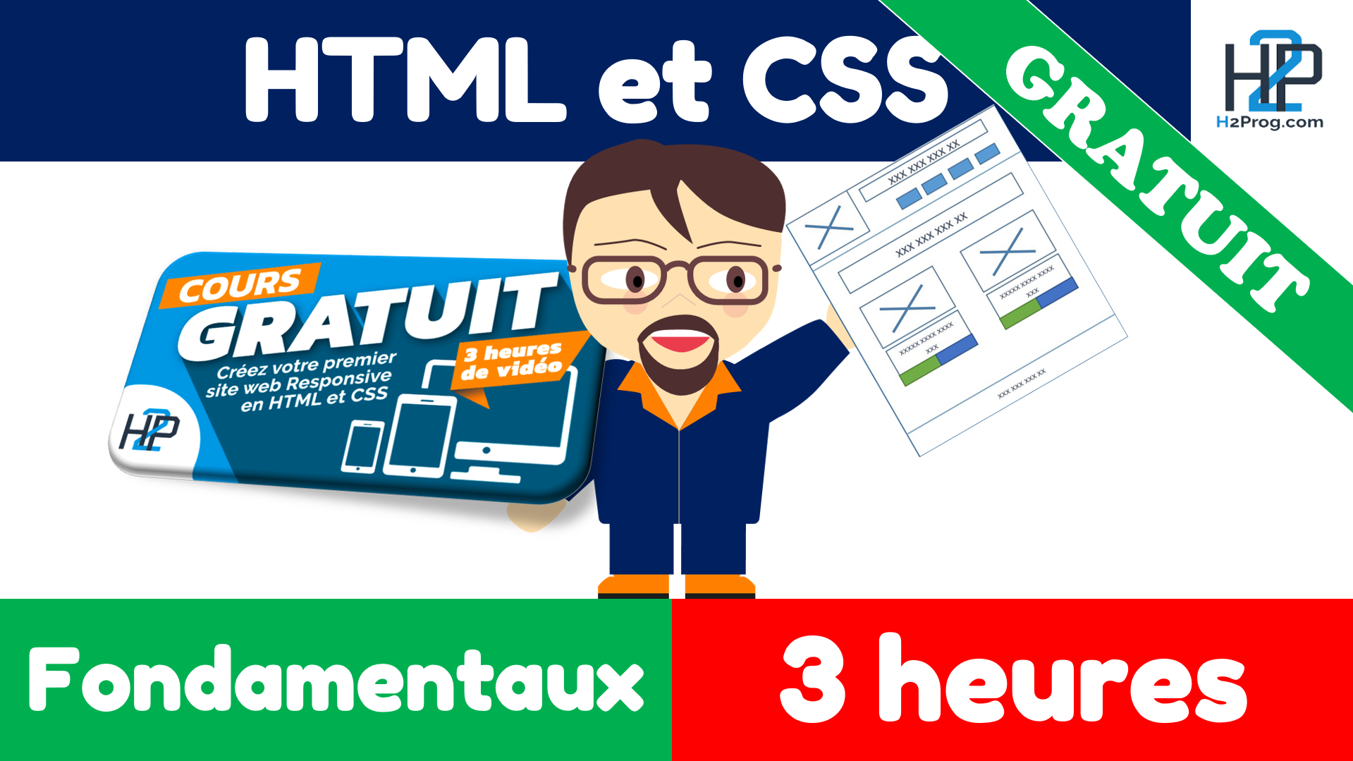 Créez votre premier site web Responsive en HTML et CSS  Ecole H2PROG