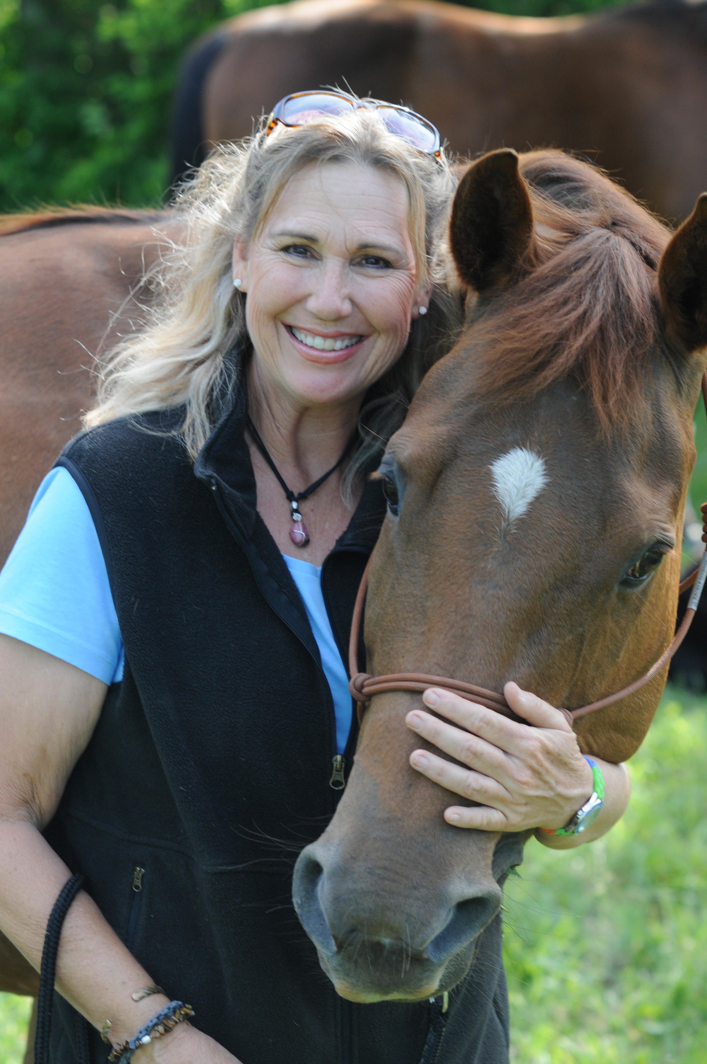 Karen, Creator and Founder of Motivational Horsemanship with her incredible teacher, Sage!