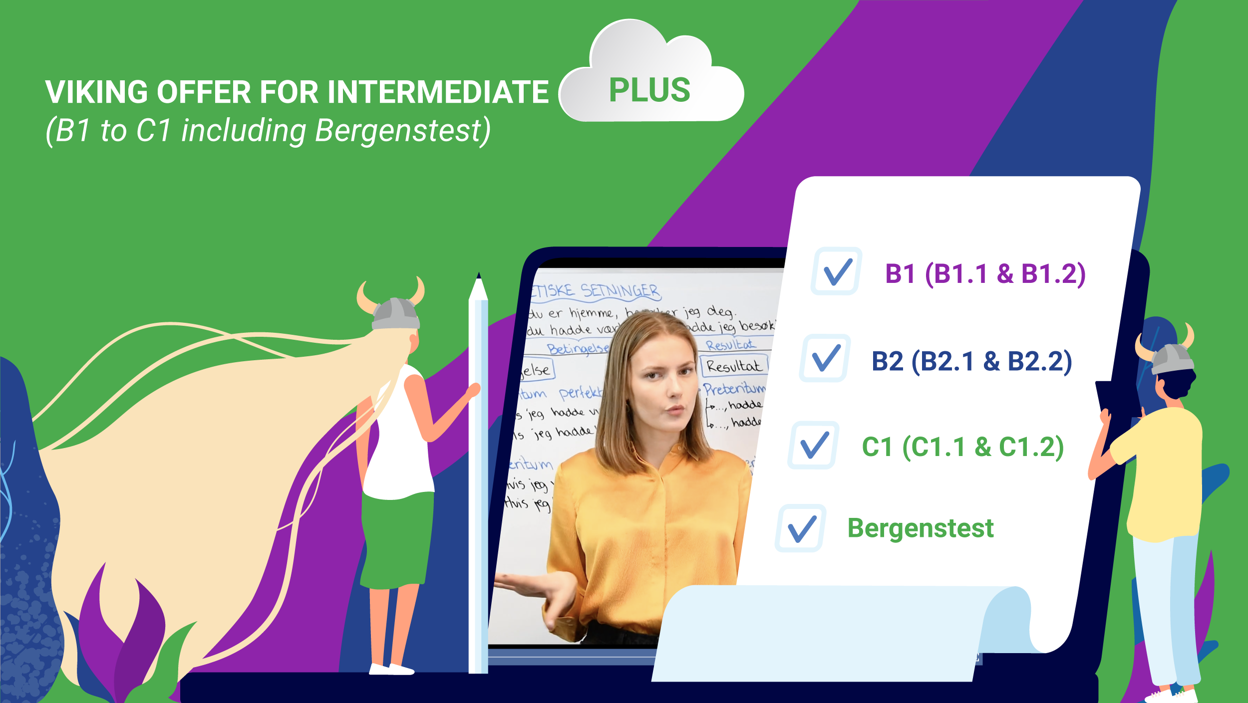 Viking Offer For Intermediate PLUS (B1 to C1 including Bergenstest)
