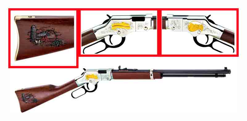 Henry H004AF Golden Boy American Farmer Tribute 22 Short Caliber with 16 LR/21 Short Capacity, 20