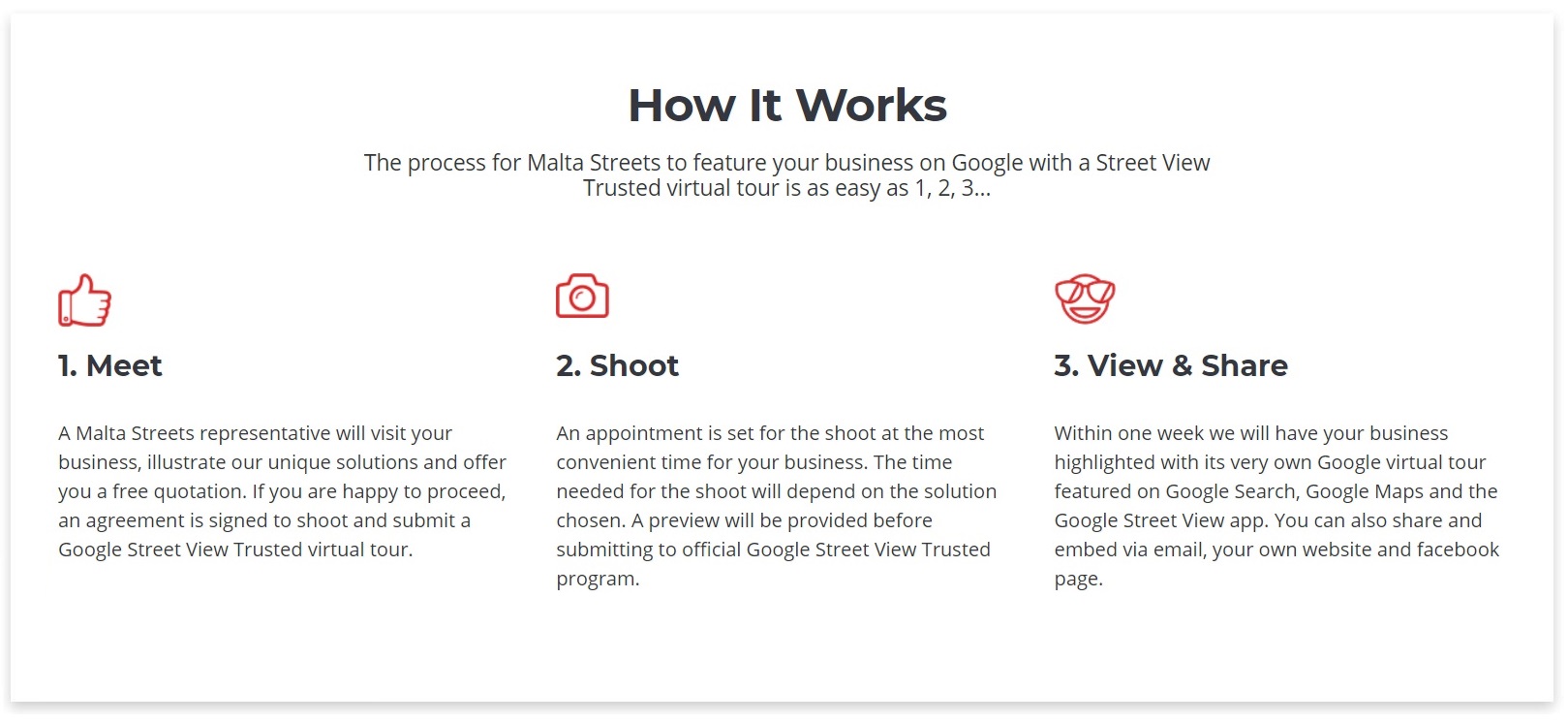 Virtual Tours creation process