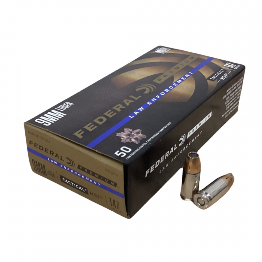 9mm federal hst 147 grain law enforcement hollow point p9hst2 50
