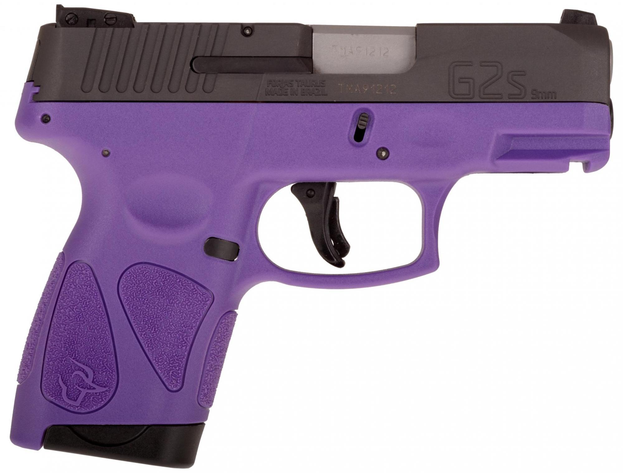 Taurus 1-G2S931DP G2S Compact Frame 9mm Luger 7+1 3.26″ Matte Stainless Steel Barrel, Matte Black Serrated Alloy Steel Slide, Dark Purple Polymer Frame w/Picatinny Rail & Polymer Grip, Right Hand