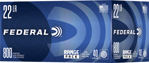 Federal 729B800 Range  22 LR 40 gr Lead Round Nose (LRN) 800 Bx/