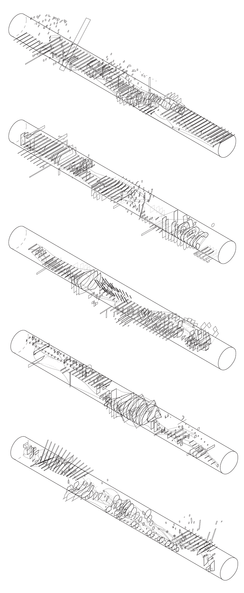 Core Sample Drawing - Columbia GSAPP