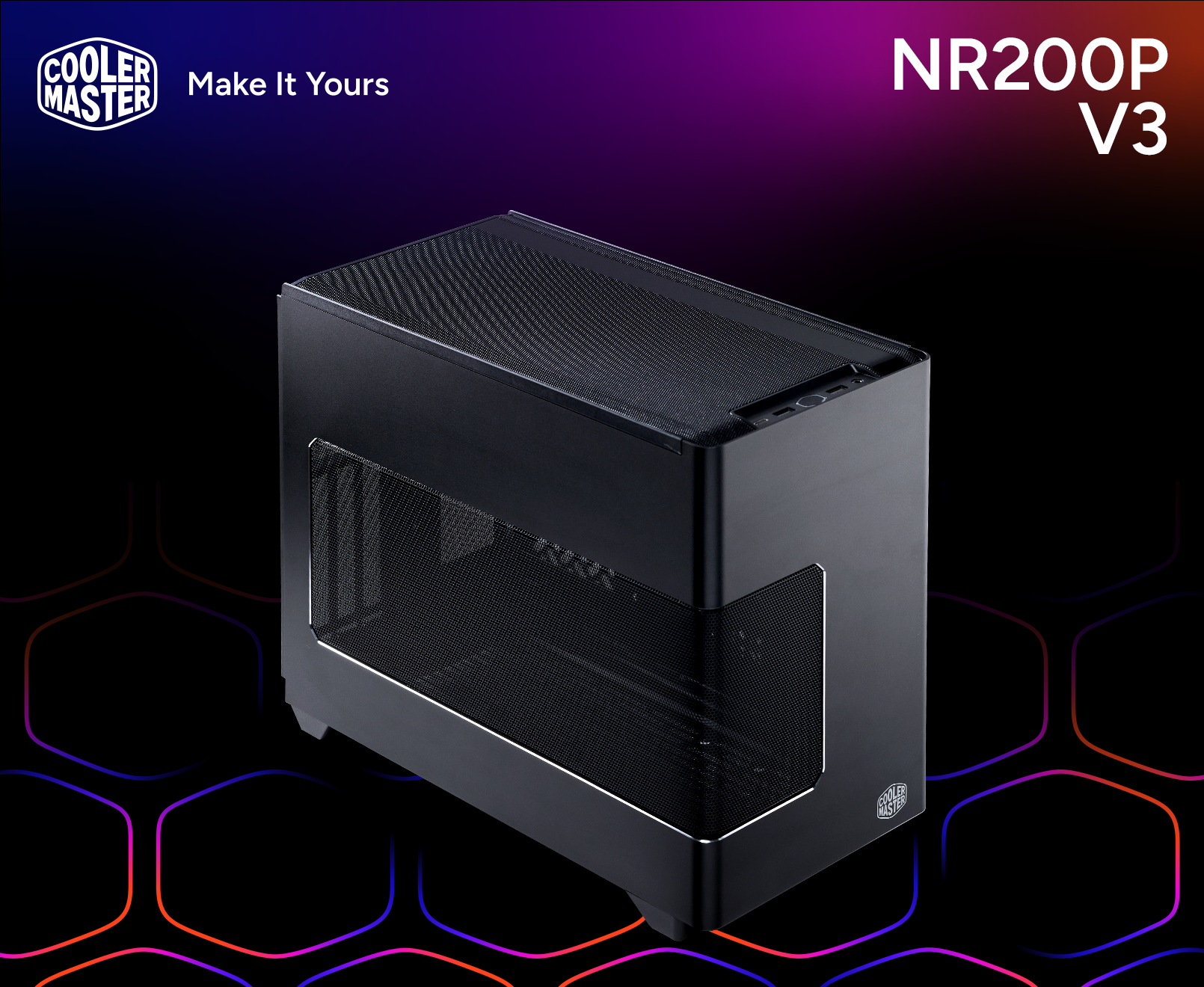 Cooler Master NR200P V3 Mini-ITX Mini Tower Computer Case - Black