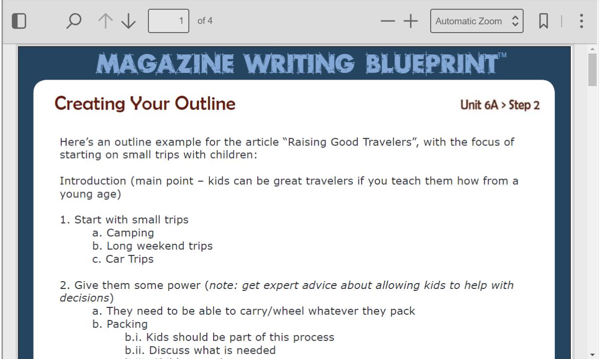 magazine writing practice