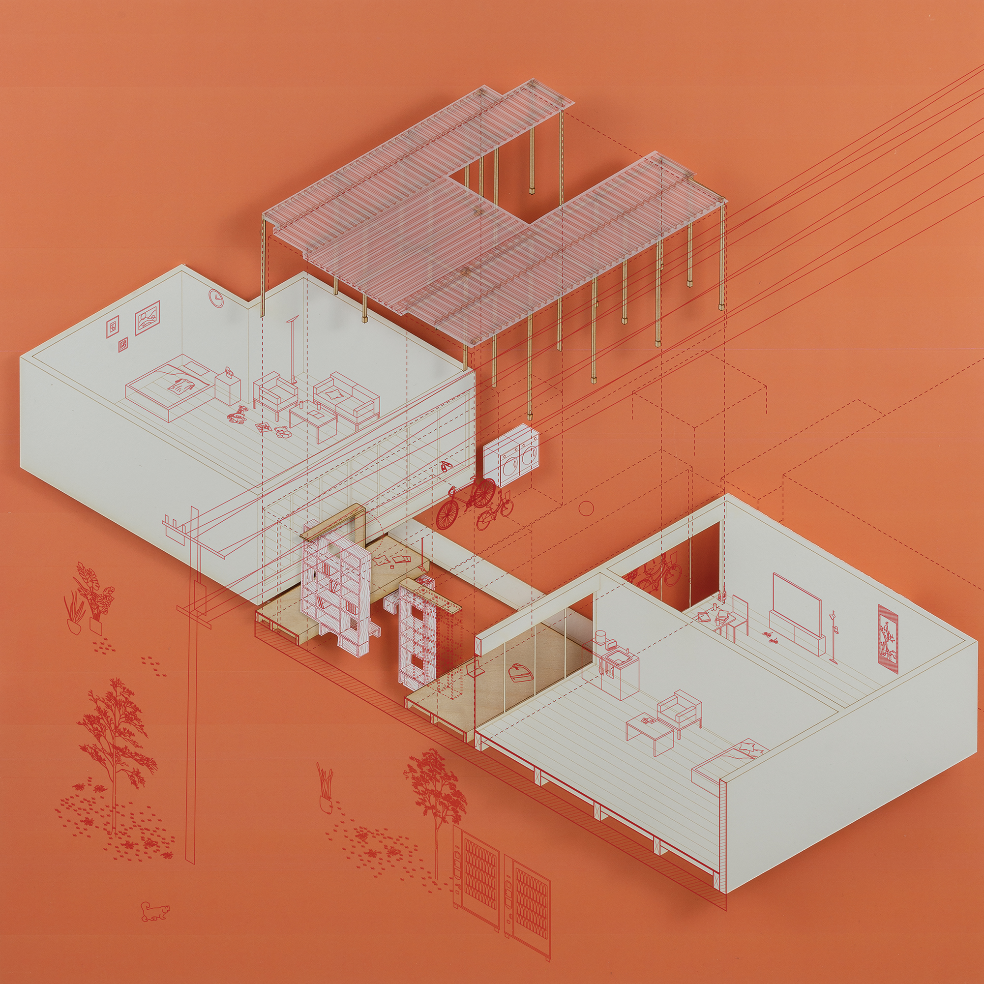 Collage Axonometric - Columbia GSAPP