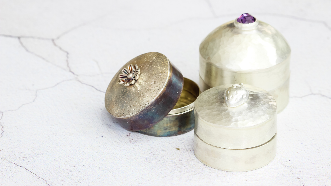 Make a silver trinket box online workshop with Jewellers Academy