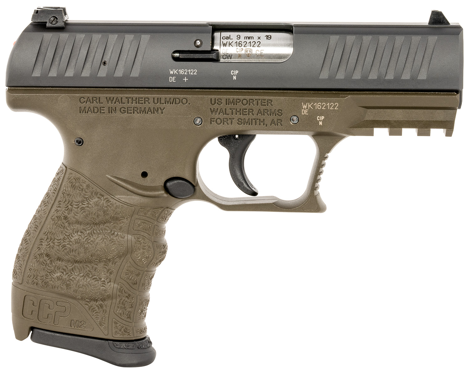 WALTHER ARMS CCP M2 9mm 3.54″ 8rd Pistol | OD Green Polymer