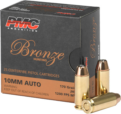 PMC Bronze 10mm Auto 170gr JHP Ammunition 25rds – 10B
