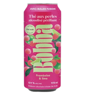 Raspberry Lime (Sparkling Alcoholic Bubble Tea) from Bobba