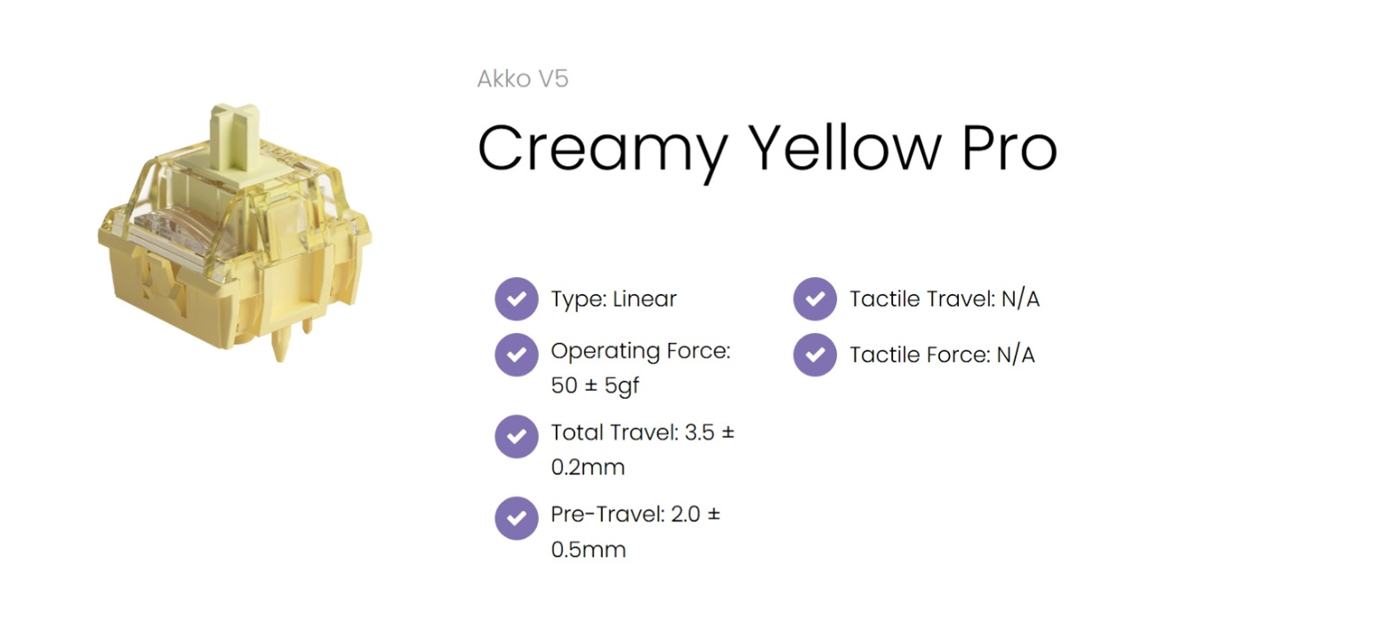 Akko V5 Creamy Yellow Pro Switches - Thumbnail 3