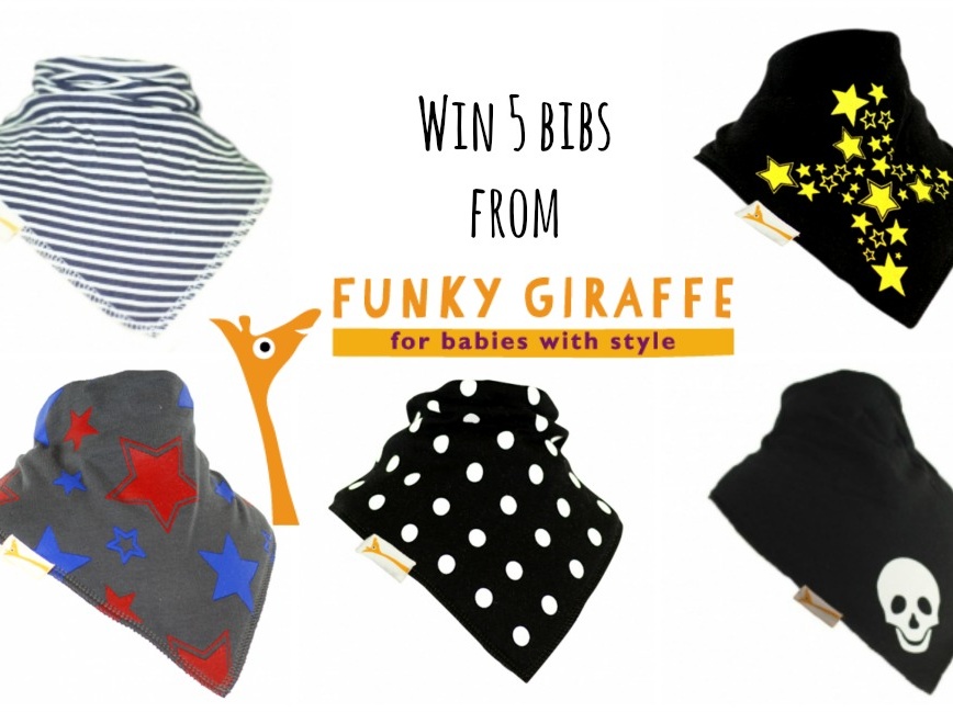 Funky Giraffe White /& Yellow Zig Zag Dribble Bib