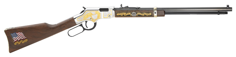 Henry H004MS2 Golden Boy Military Service Tribute 2 Lever Action 22 Short,Long,LR 16 LR/21 Short 20