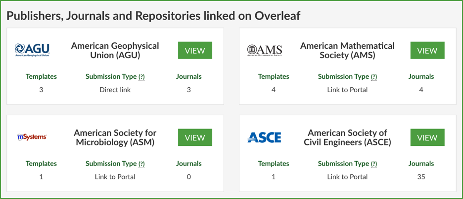 searching in Overleaf