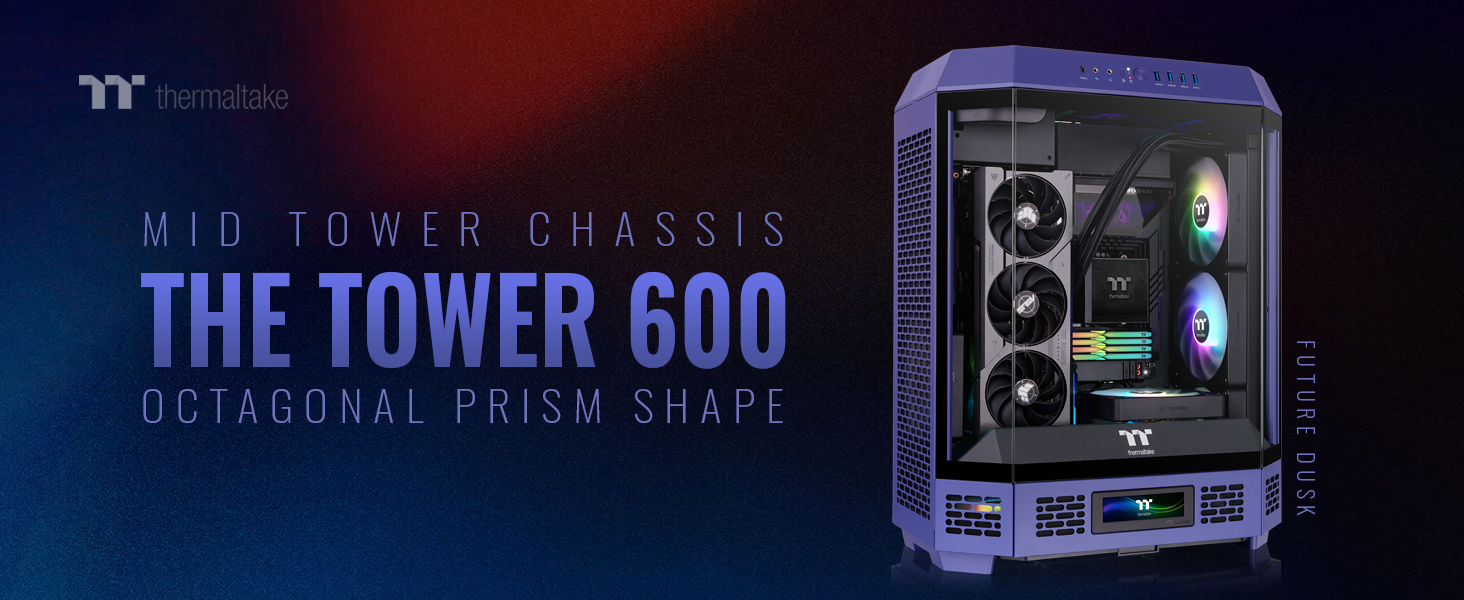 Thermaltake Tower 600 Mid Tower; 2x140mm CT Fans Included; 420mm