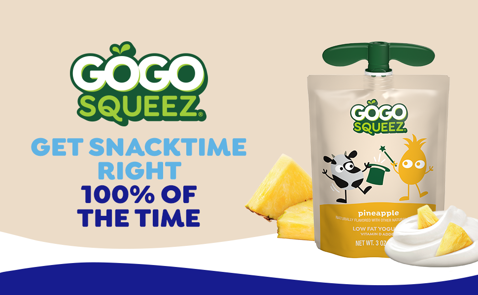 GoGo squeeZ Low Fat Yogurtz Strawberry and Banana Yogurt Snack