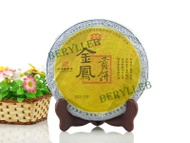 2011 Menghai Dayi Golden Phoenix Tribute Cake  raw from Menghai Tea Factory(from berylleb ebay)