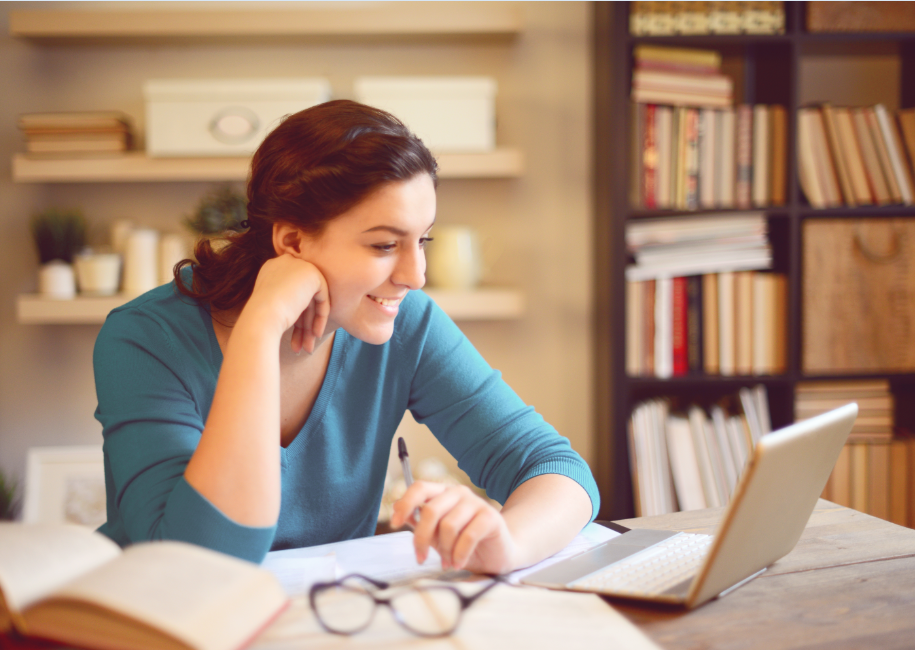 Woman studying