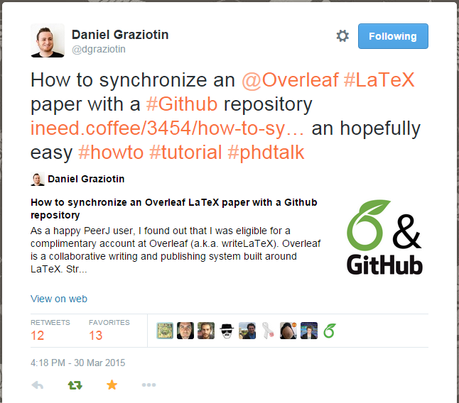 Overleaf Git Sync Daniel Graziotin