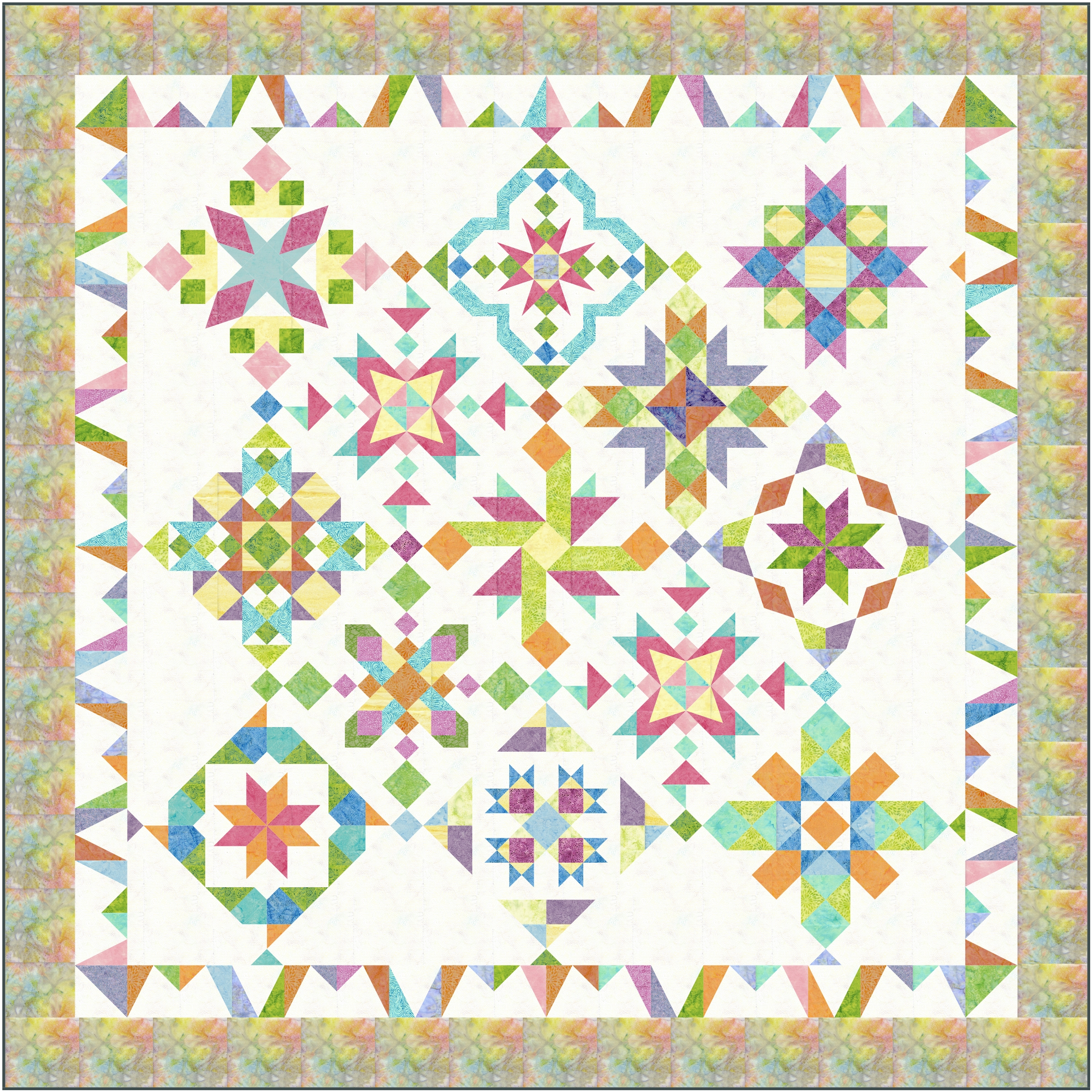 Product image for Stitchin Sisters Charter Club ~ Aspiring Stars Sampler (Tues/Thur)