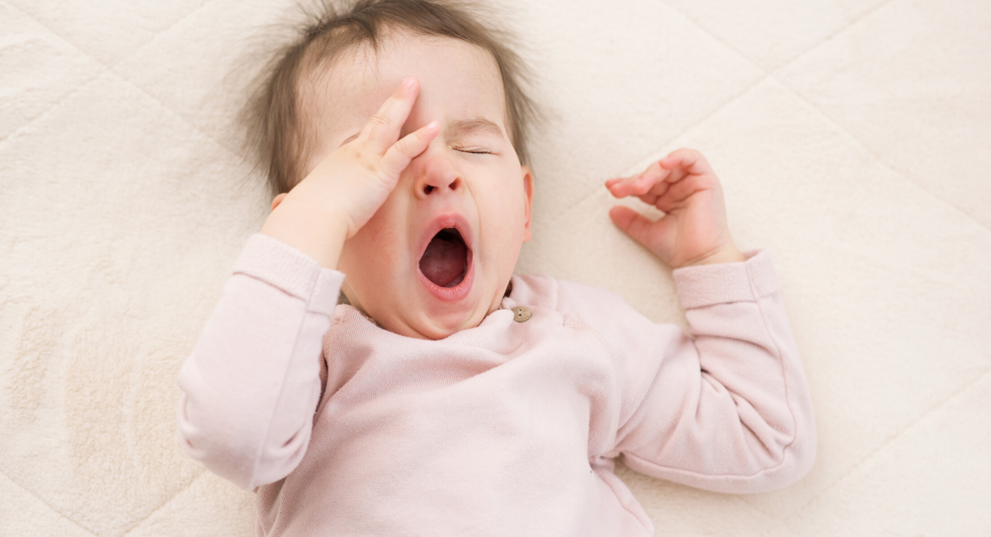 Toddler yawning