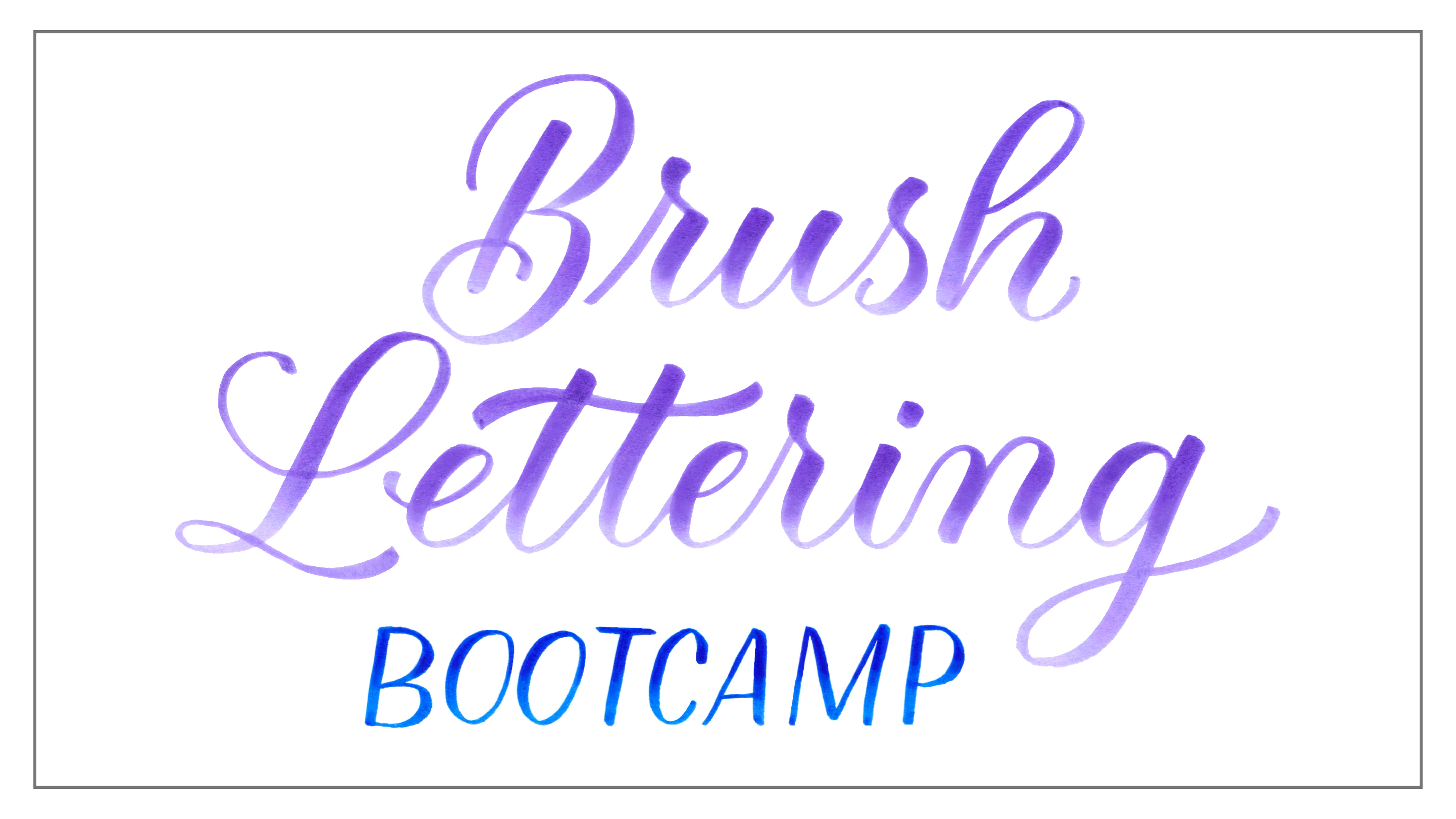 how to brush lettering