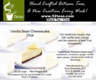 Vanilla Bean Cheesecake Chai from 52teas