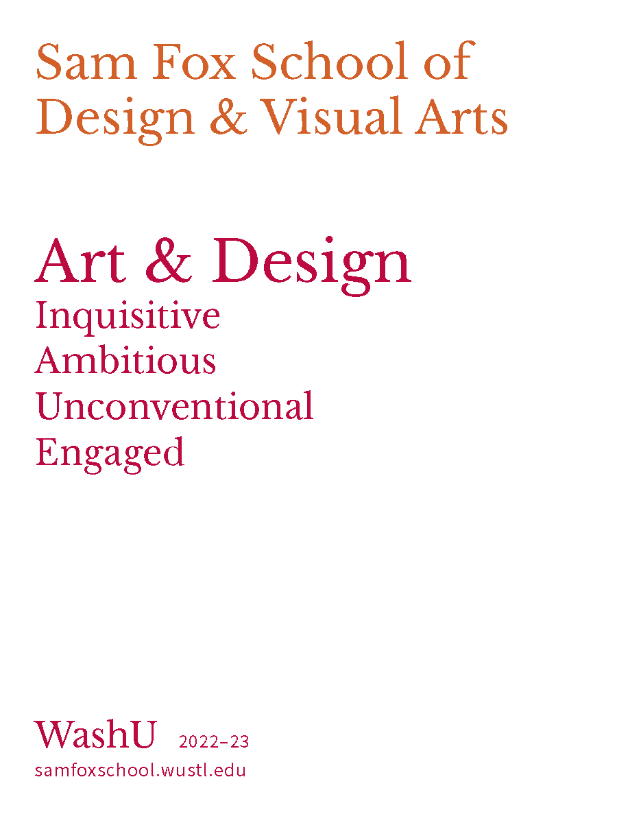 Undergraduate Art & Design at WashU Sam Fox School of Design & Visual