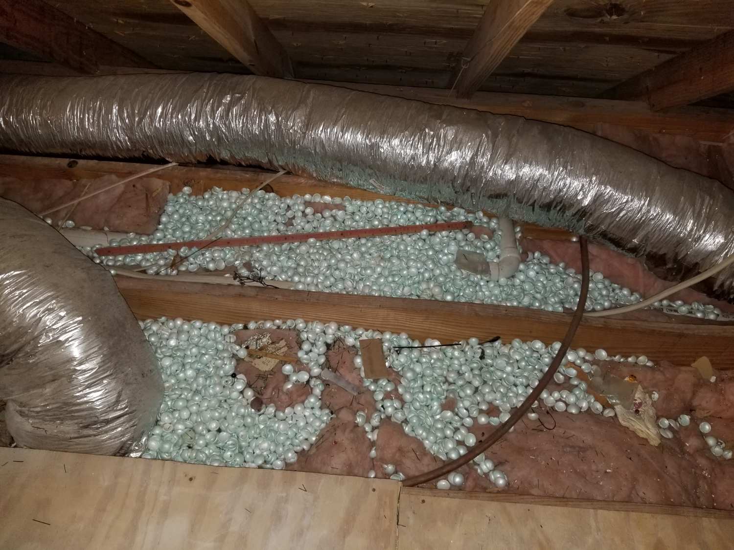 Pic of insulation seen during a home inspection of the attic