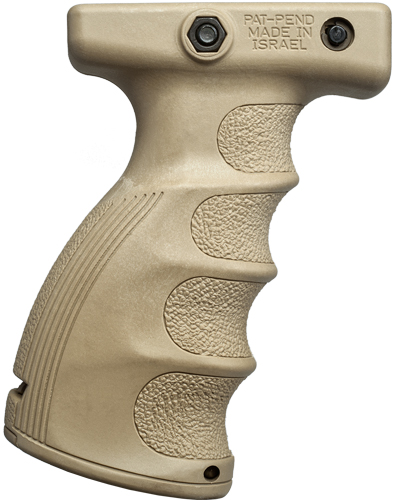 FAB Defense AG-44S QR Ergonomic Foregrip Polymer With Flat Dark Earth Finish & Finger Grooves for Picatinny Rail