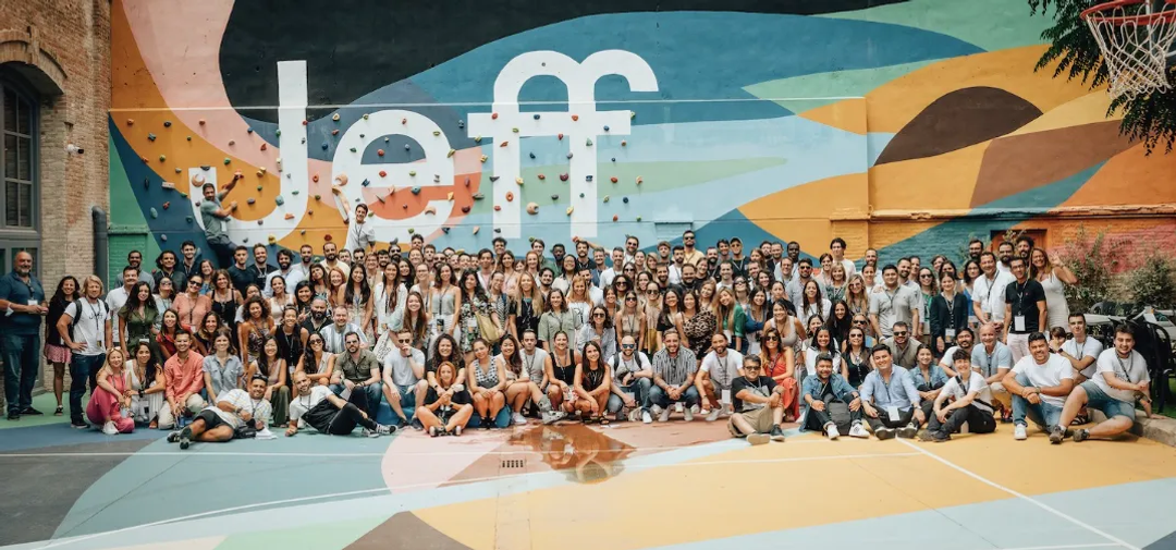 After two years, the whole team travelled to Valencia to meet at Jeff Week! Three days full of workshops, strategy sessions, labs about our daily services, entrepreneurs' round table, hackathons, afterwork, and beyond to connect, strengthen and build our future.