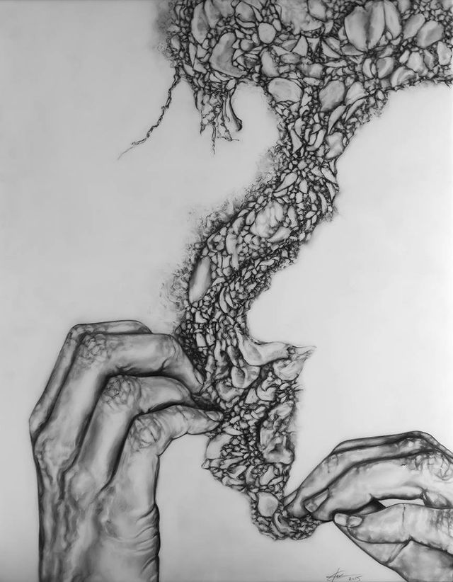image: 'Memories and Myth', 11" x 14", 2015 (sold) 